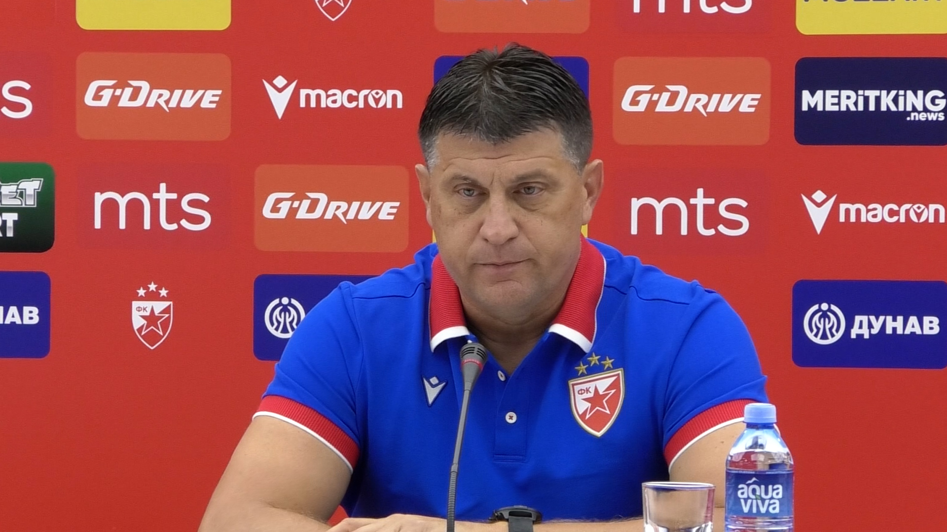 Beograd, Vladan Milojevic sef strucnog staba FK Crvena Zvezda, ocekujem da ce protivnik sutra biti jos agresivniji